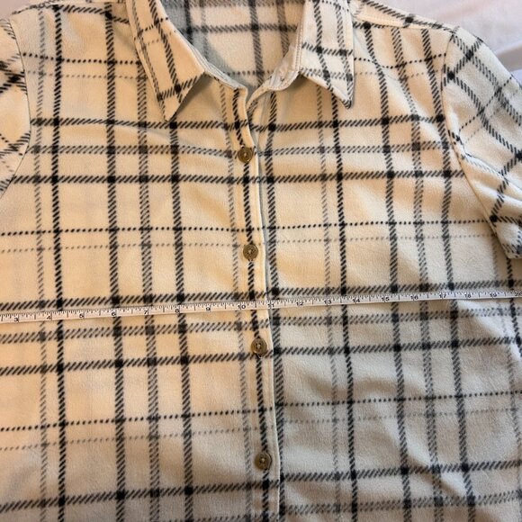 Lee Riders Women's Long Sleeve Knit Fleece Shirt Button front Size M - Picture 5 of 7